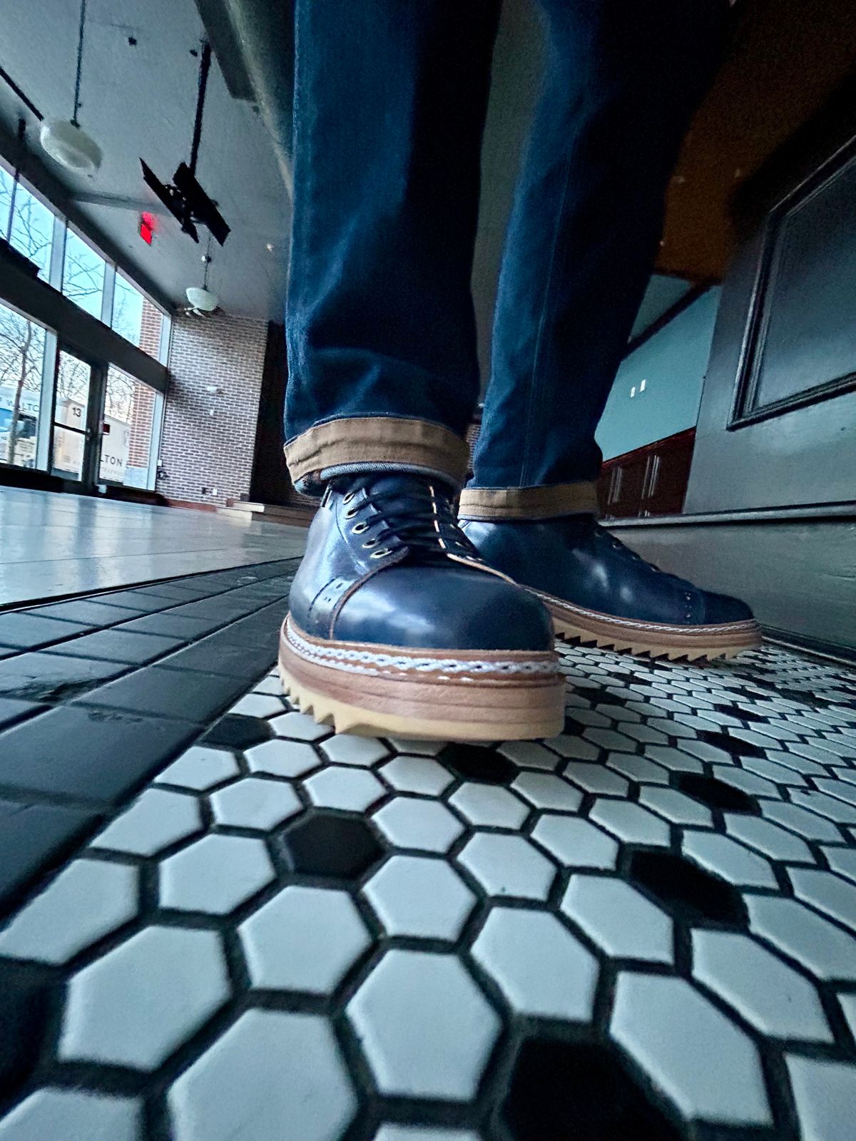 Photo by Vic on February 4, 2026 of the Junkard MKB1219 in Rocado Shell Cordovan Museum.