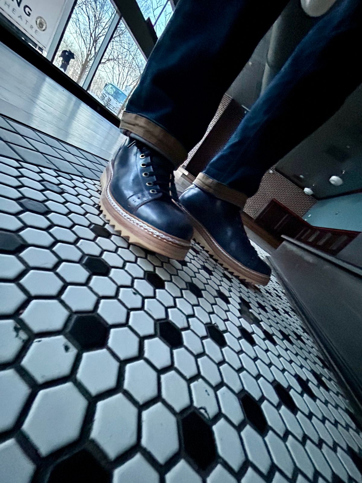 Photo by Vic on February 4, 2026 of the Junkard MKB1219 in Rocado Shell Cordovan Museum.