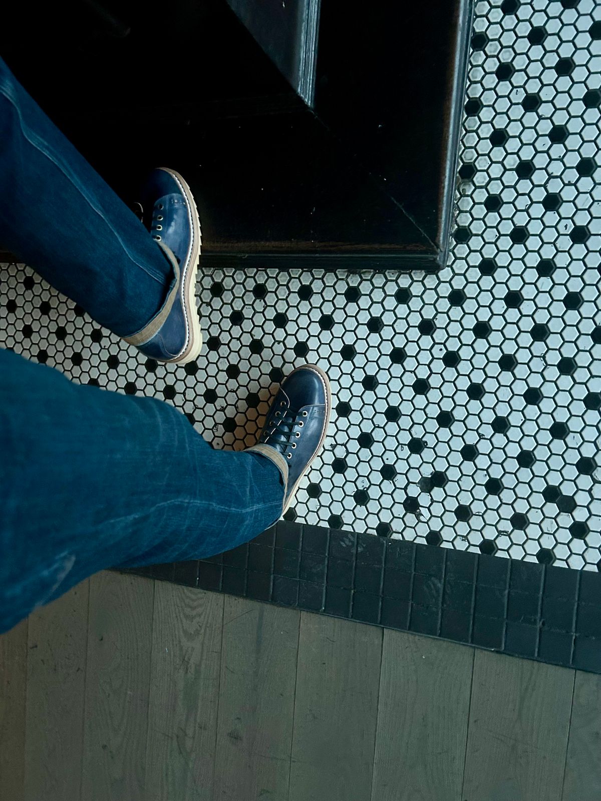 Photo by Vic on February 4, 2026 of the Junkard MKB1219 in Rocado Shell Cordovan Museum.