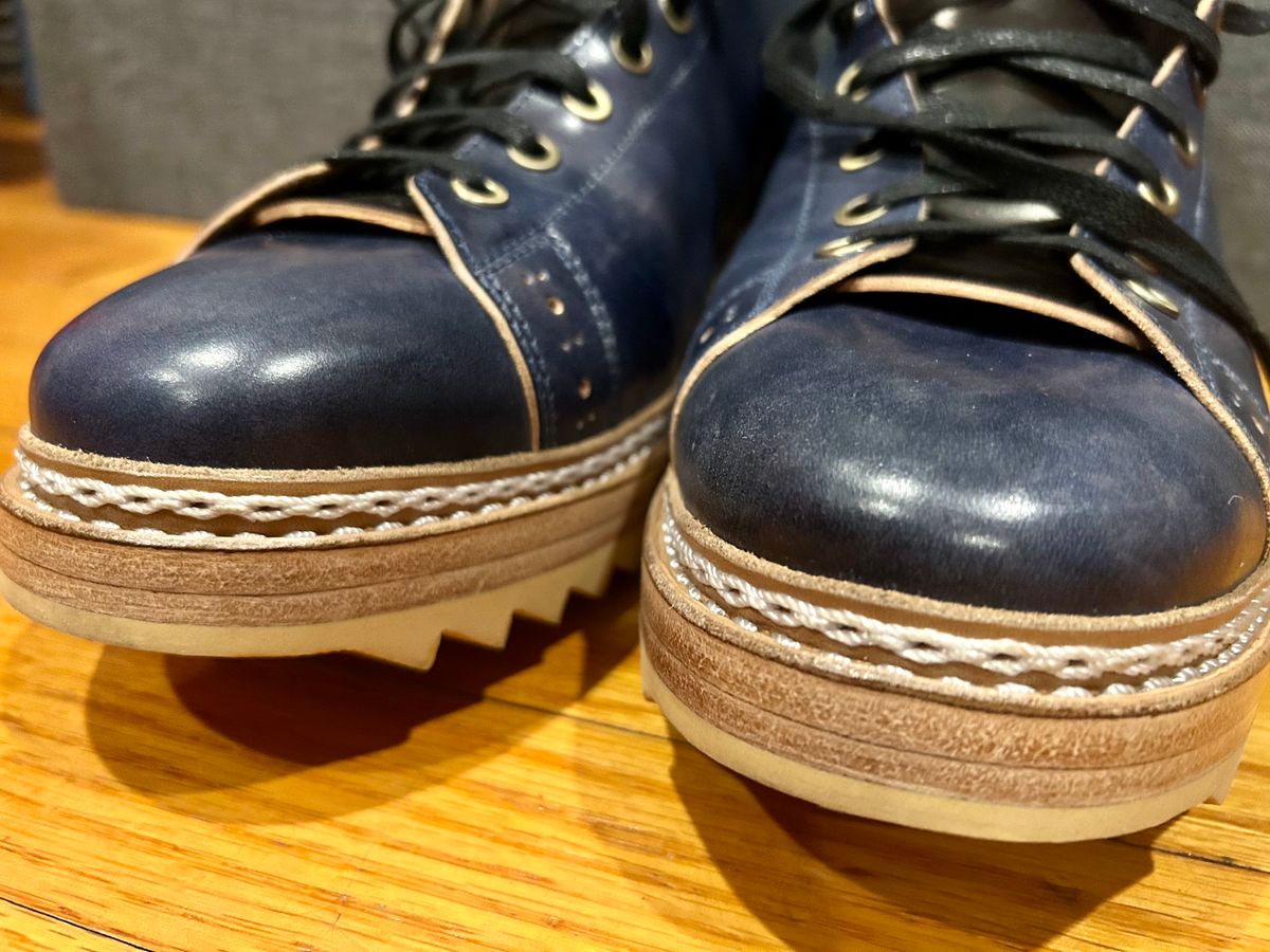 Photo by Vic on March 29, 2026 of the Junkard MKB1219 in Rocado Shell Cordovan Museum.