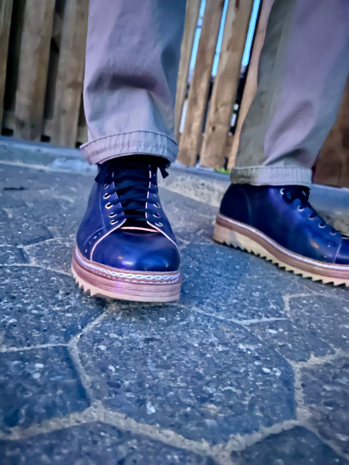 Photo by Vic on March 28, 2026 of the Junkard MKB1219 in Rocado Shell Cordovan Museum.