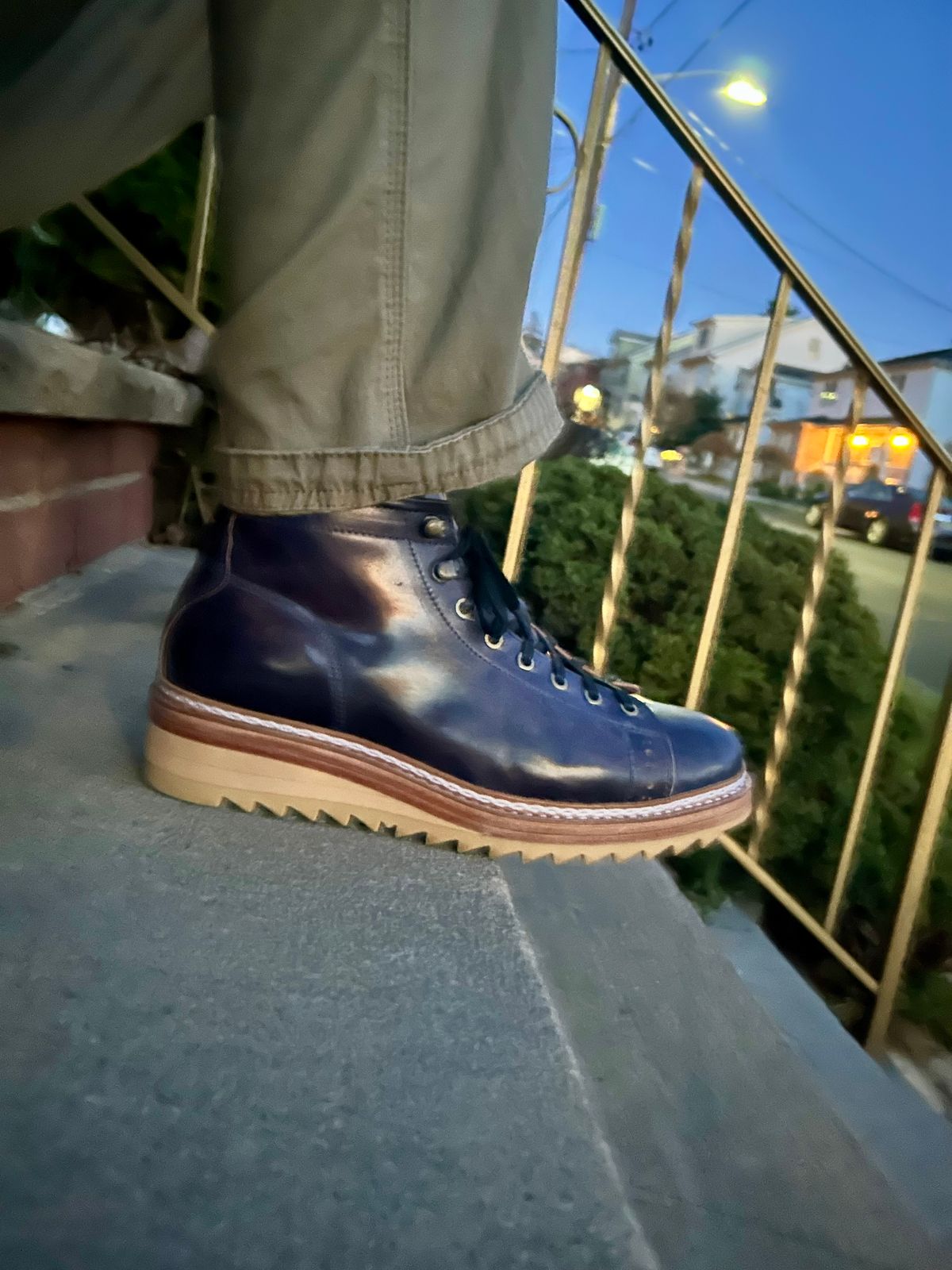 Photo by Vic on March 28, 2026 of the Junkard MKB1219 in Rocado Shell Cordovan Museum.