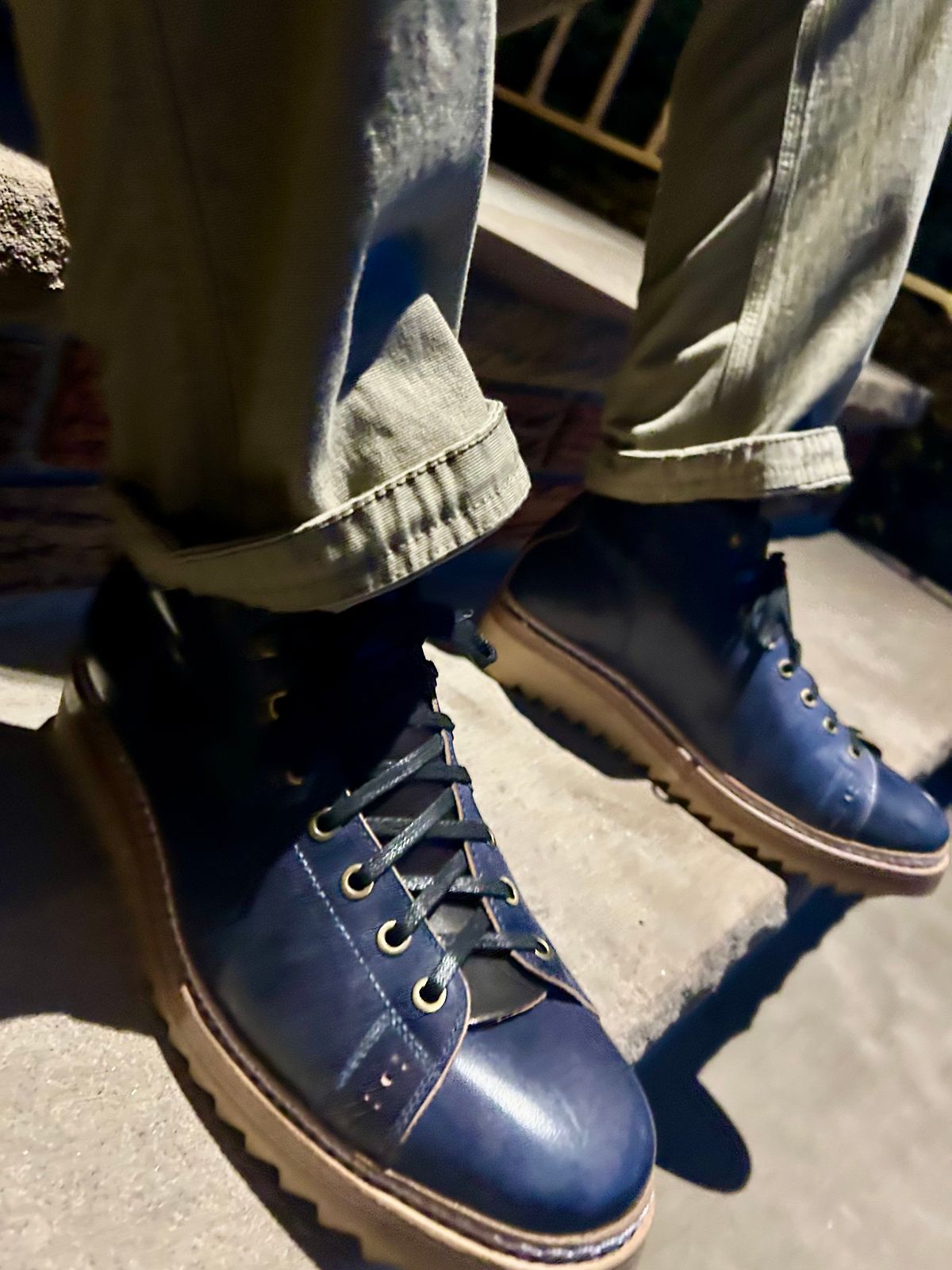 Photo by Vic on March 28, 2026 of the Junkard MKB1219 in Rocado Shell Cordovan Museum.