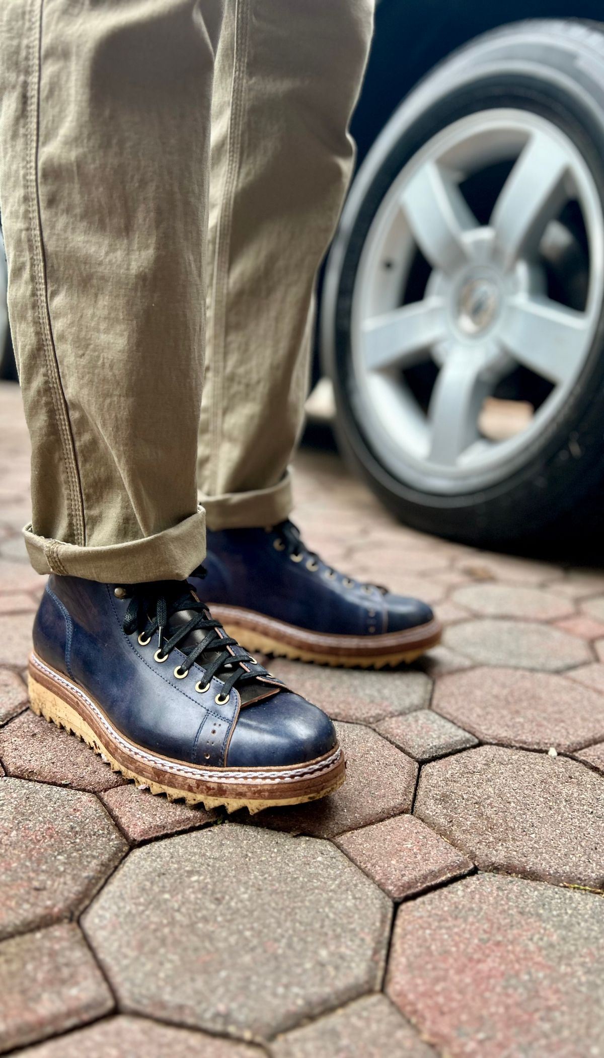 Photo by Vic on April 5, 2026 of the Junkard MKB1219 in Rocado Shell Cordovan Museum.