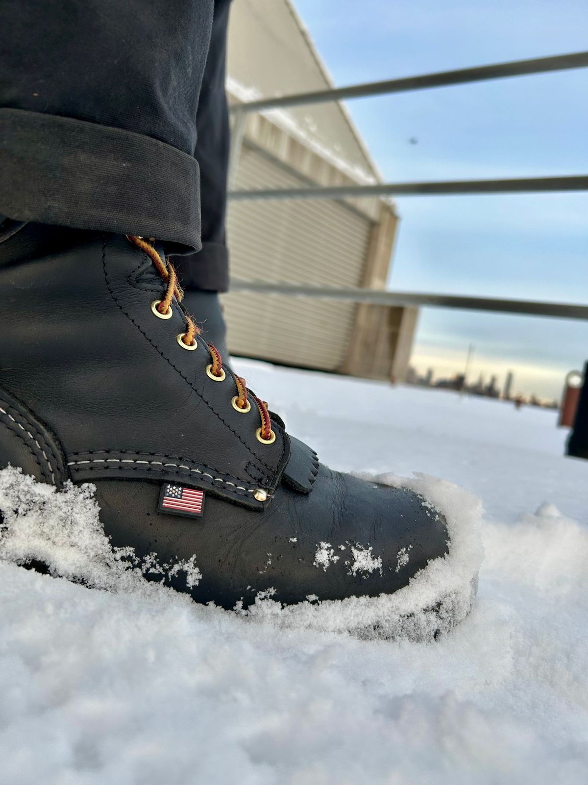 Photo by Vic on December 15, 2025 of the Carolina Logger in Unknown Leather.