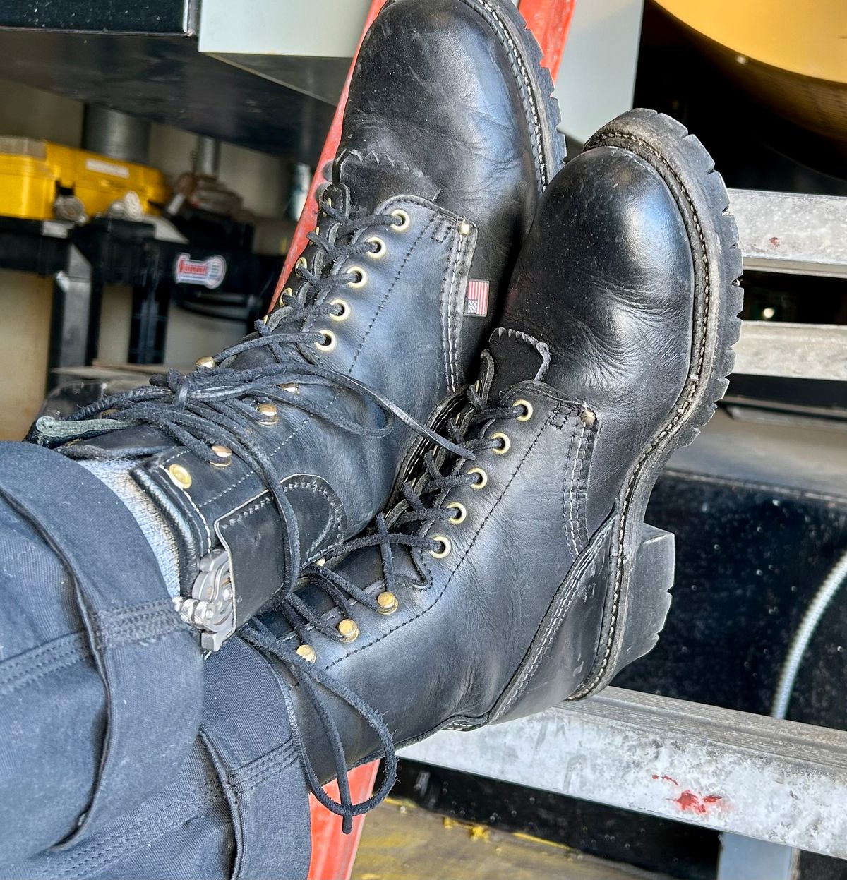 Photo by Vic on February 27, 2026 of the Carolina Logger in Unknown Leather.