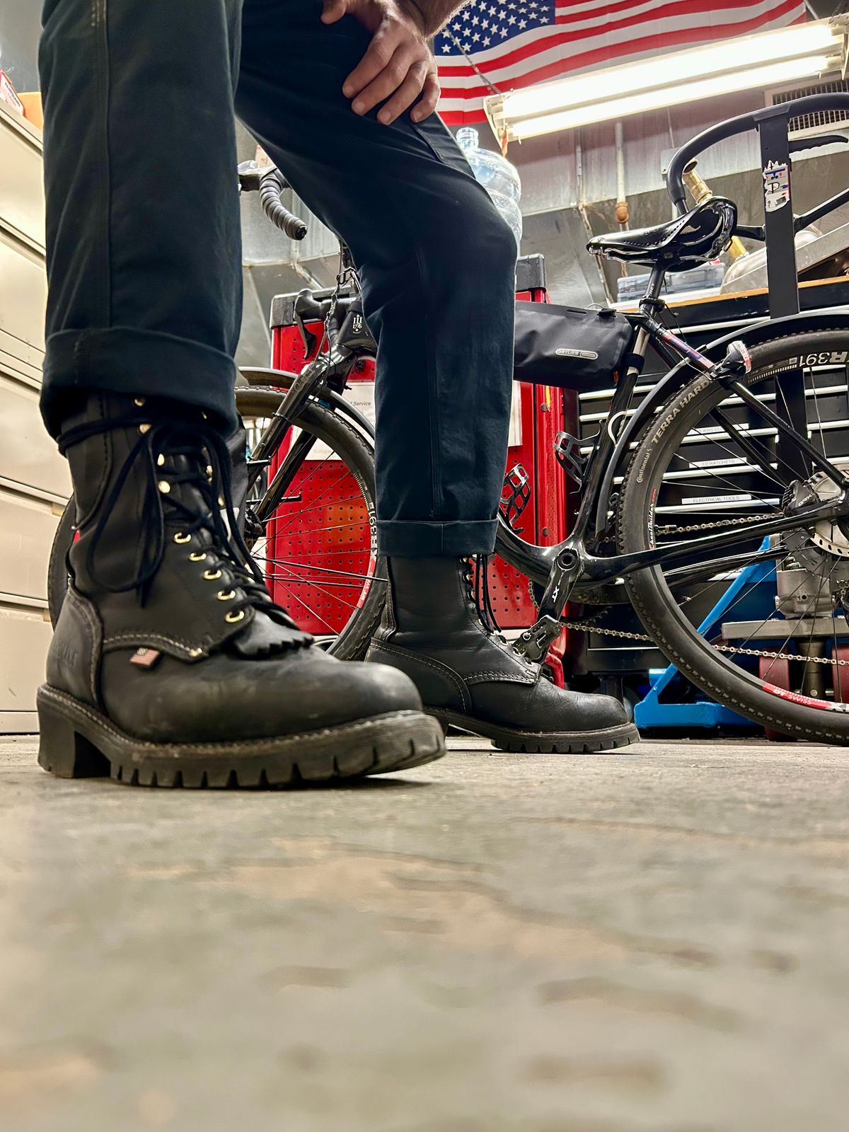 Photo by Vic on March 26, 2026 of the Carolina Logger in Unknown Leather.