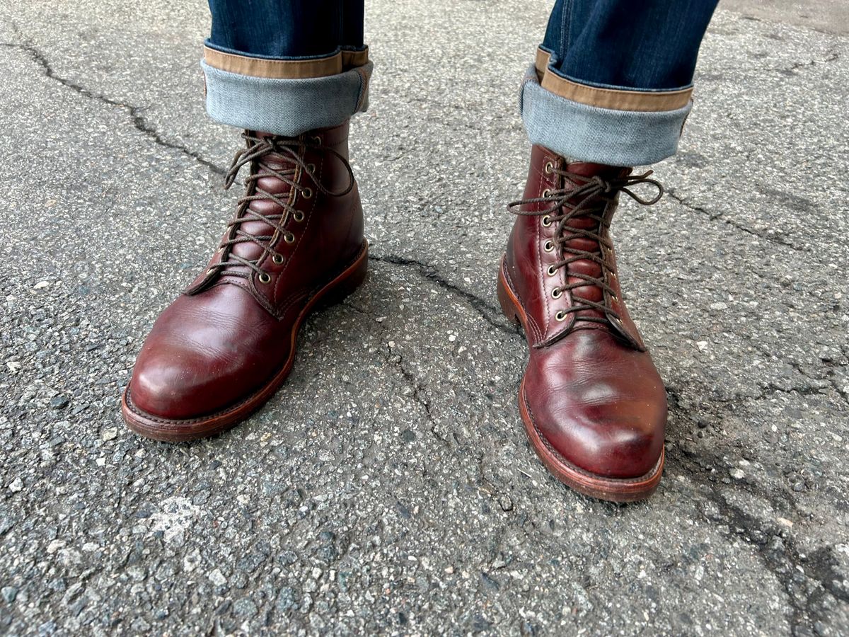 Photo by Vic on November 27, 2025 of the Chippewa Custom Model in Burgundy.