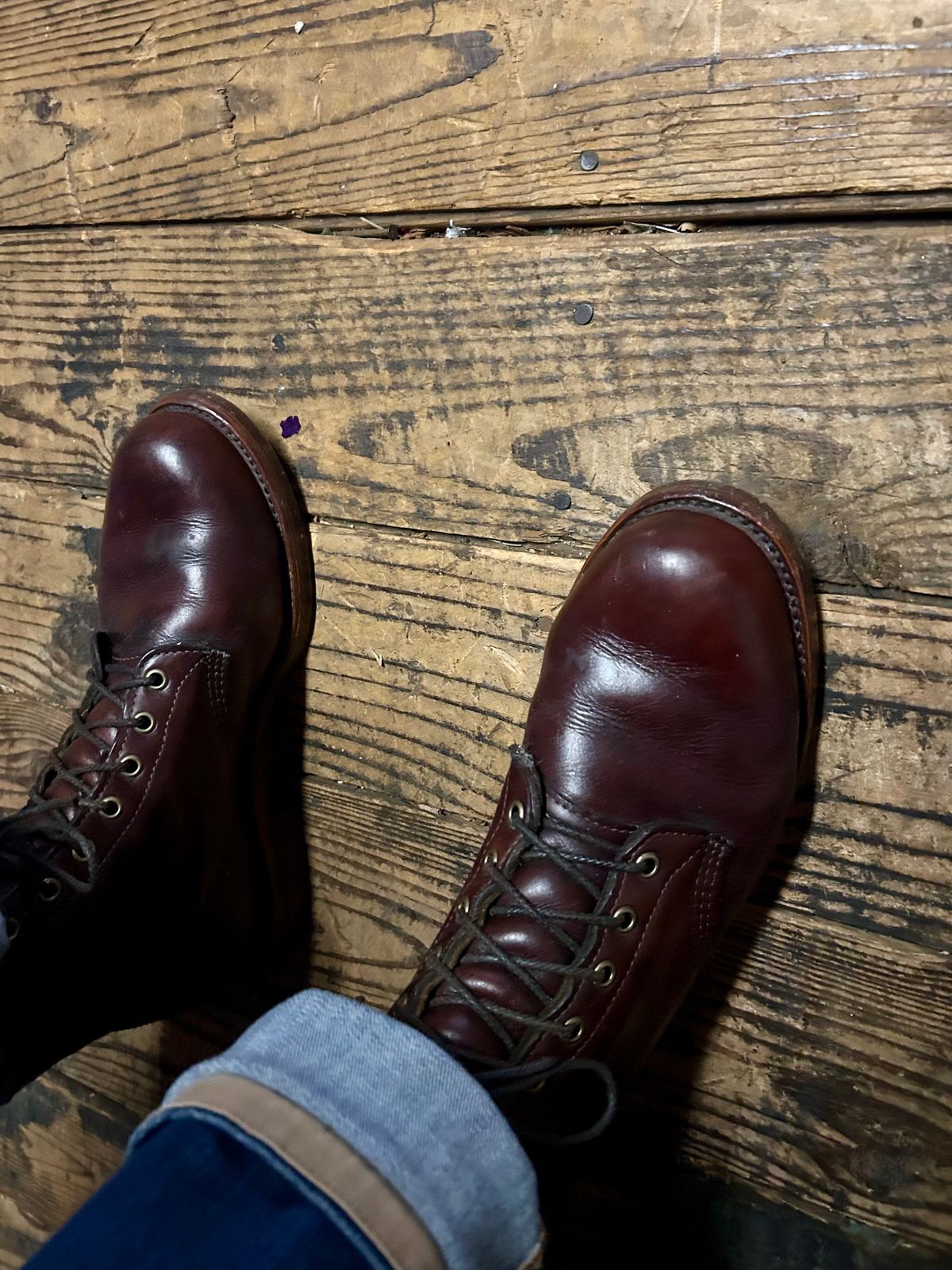 Photo by Vic on November 27, 2025 of the Chippewa Custom Model in Burgundy.