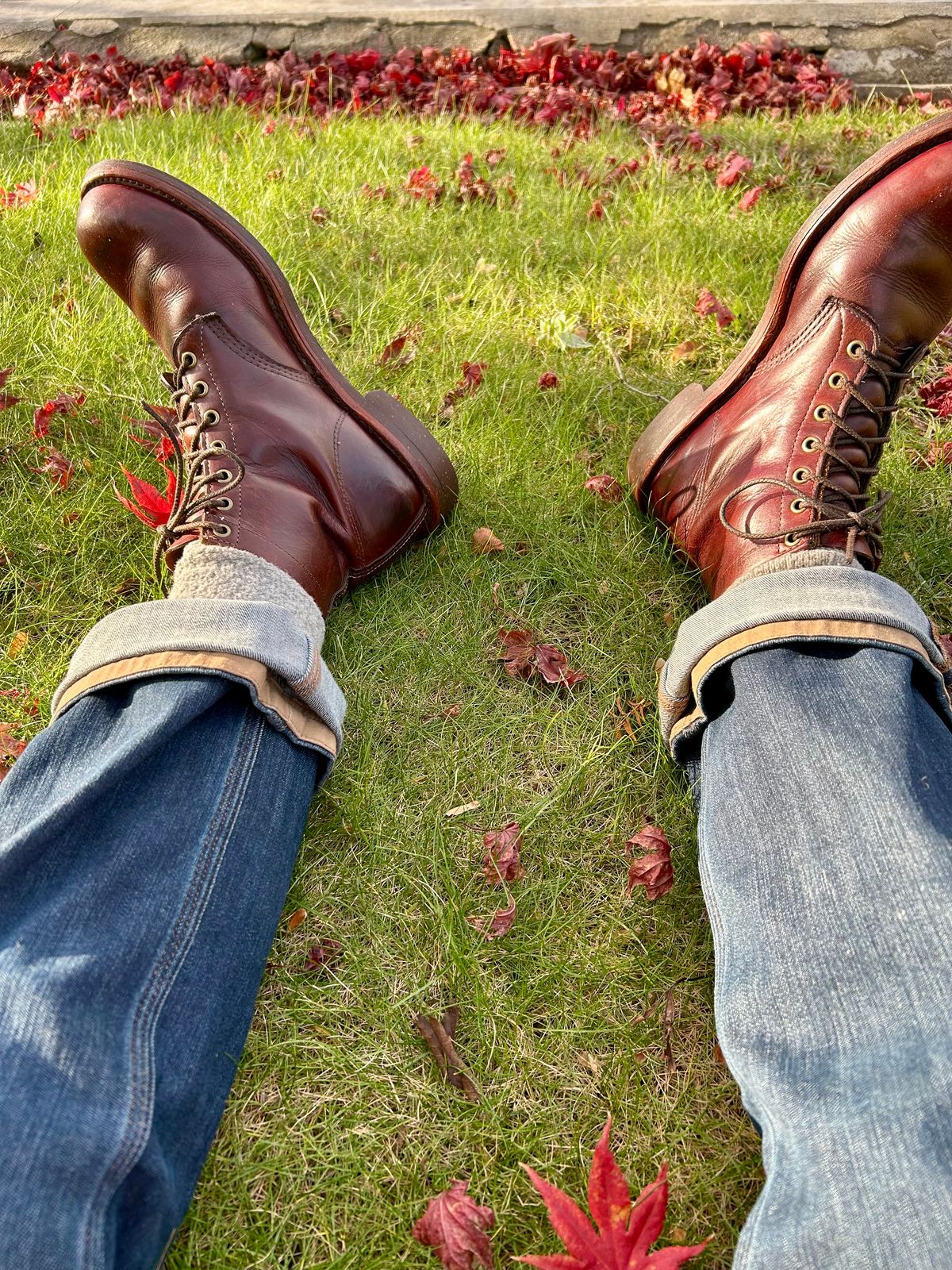 Photo by Vic on November 27, 2025 of the Chippewa Custom Model in Burgundy.