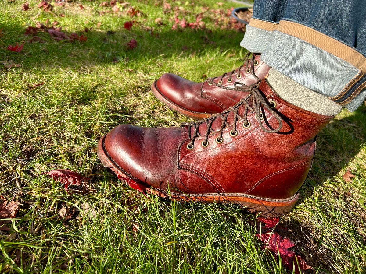 Photo by Vic on November 27, 2025 of the Chippewa Custom Model in Burgundy.