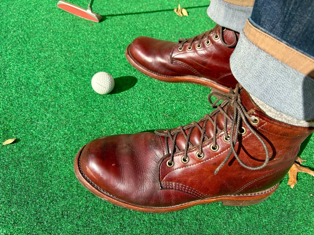 Photo by Vic on November 27, 2025 of the Chippewa Custom Model in Burgundy.