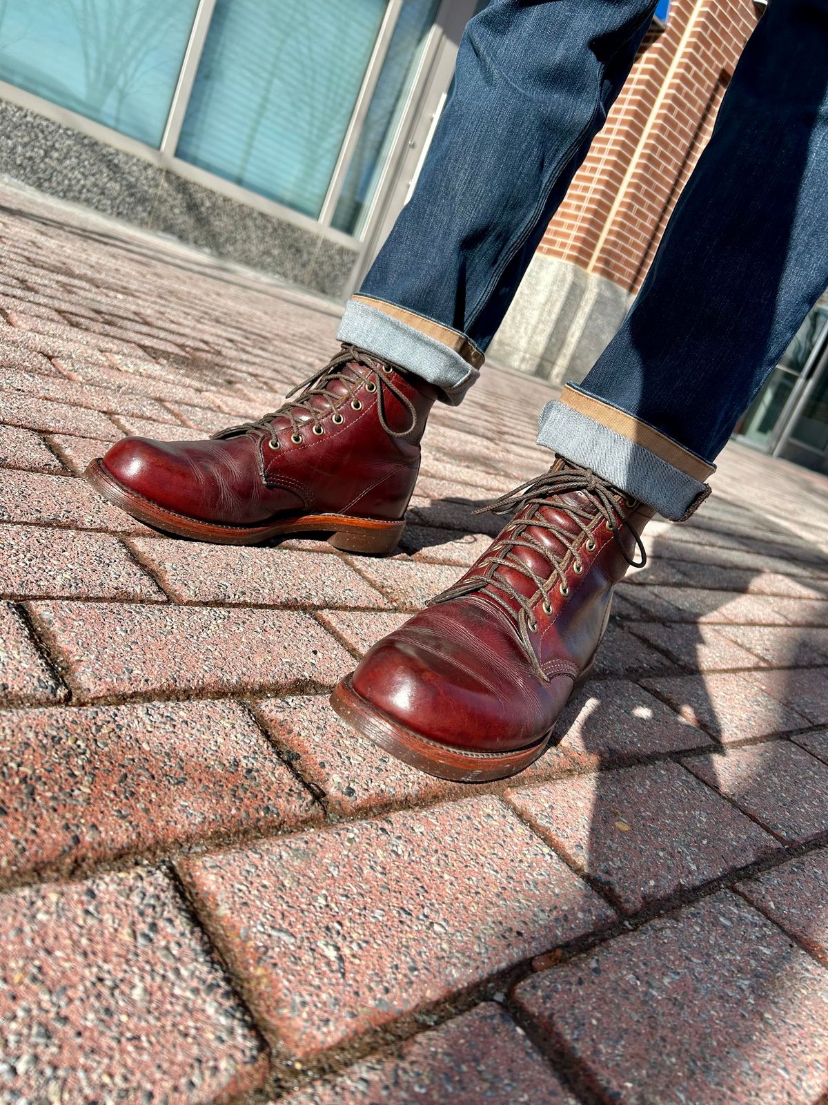Photo by Vic on January 11, 2026 of the Chippewa Custom Model in Burgundy.