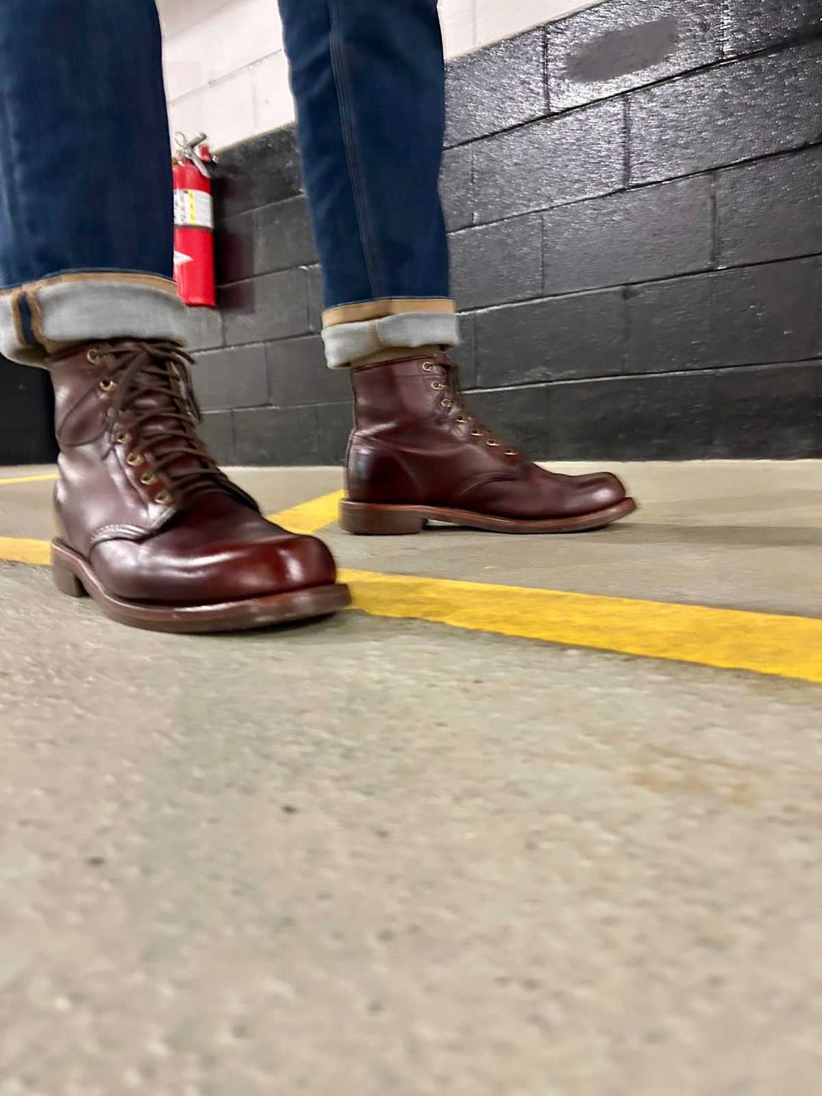 Photo by Vic on January 11, 2026 of the Chippewa Custom Model in Burgundy.