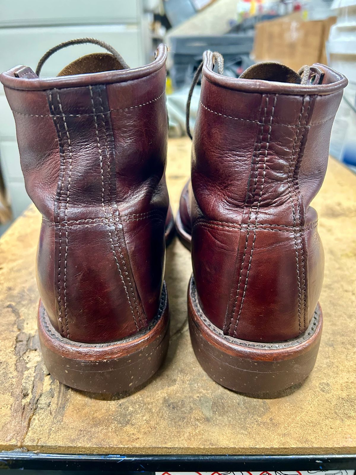 Photo by Vic on January 11, 2026 of the Chippewa Custom Model in Burgundy.