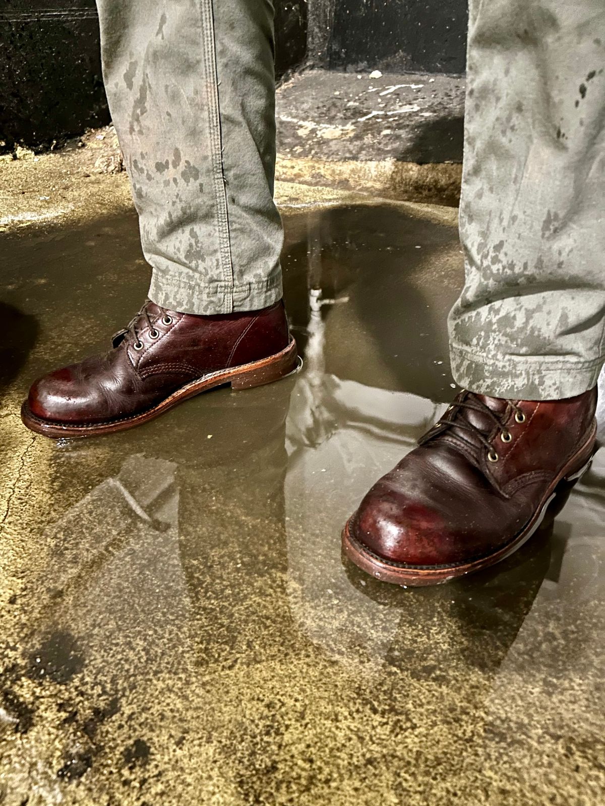 Photo by Vic on March 28, 2026 of the L.L.Bean X Chippewa Custom Model in Burgundy.
