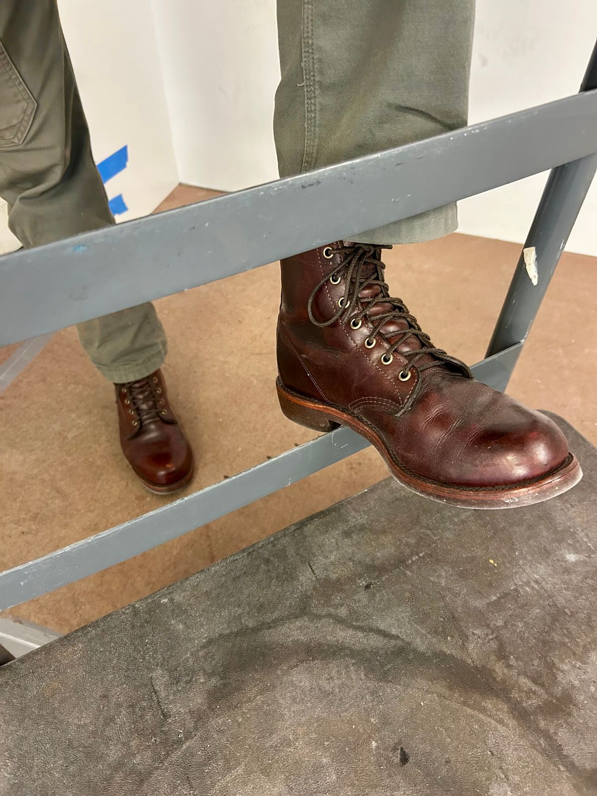 Photo by Vic on March 28, 2026 of the L.L.Bean X Chippewa Custom Model in Burgundy.