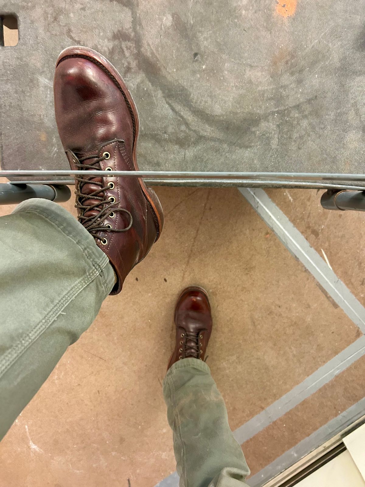 Photo by Vic on March 28, 2026 of the L.L.Bean X Chippewa Custom Model in Burgundy.