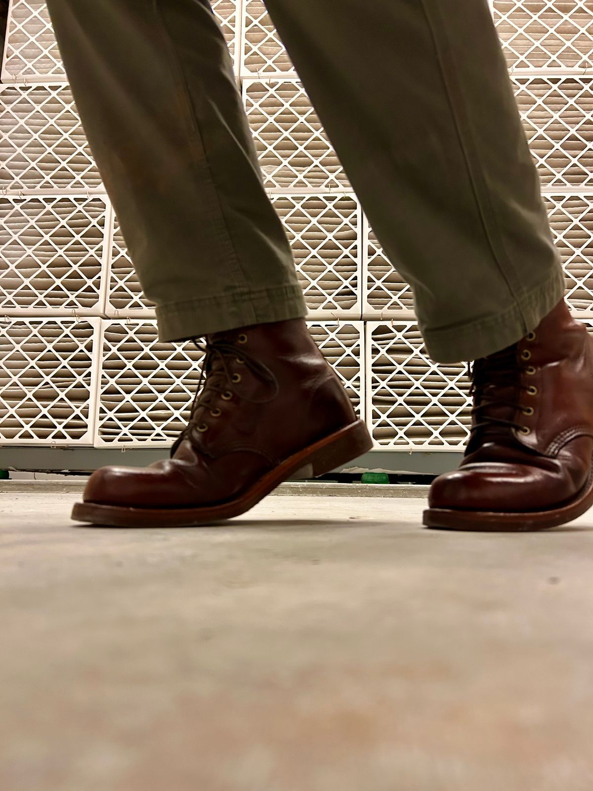 Photo by Vic on March 28, 2026 of the L.L.Bean X Chippewa Custom Model in Burgundy.