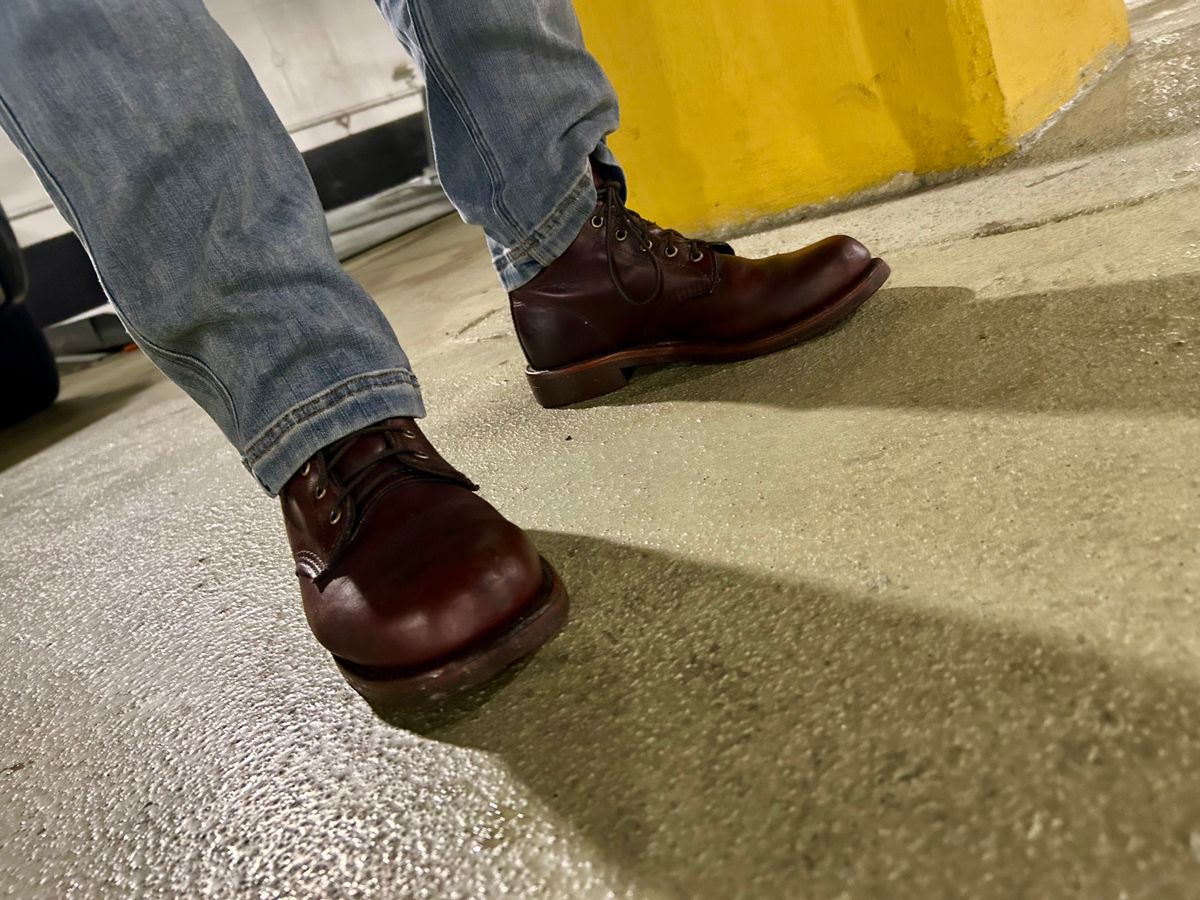 Photo by Vic on October 13, 2025 of the Wolverine Custom Model in Burgundy.