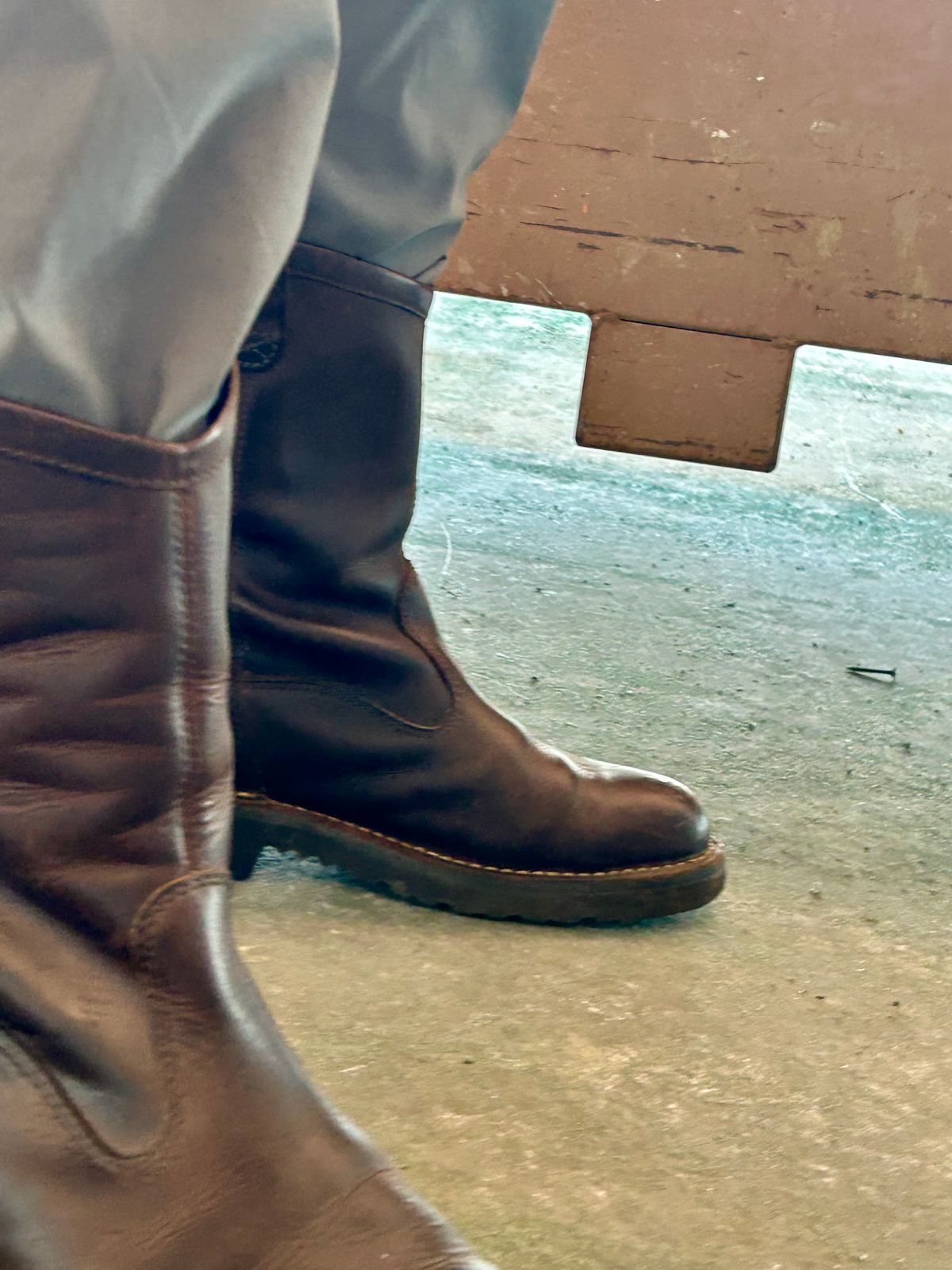 Photo by Vic on April 18, 2026 of the Danner Bull Run Wellington PT in Brown Full Grain.