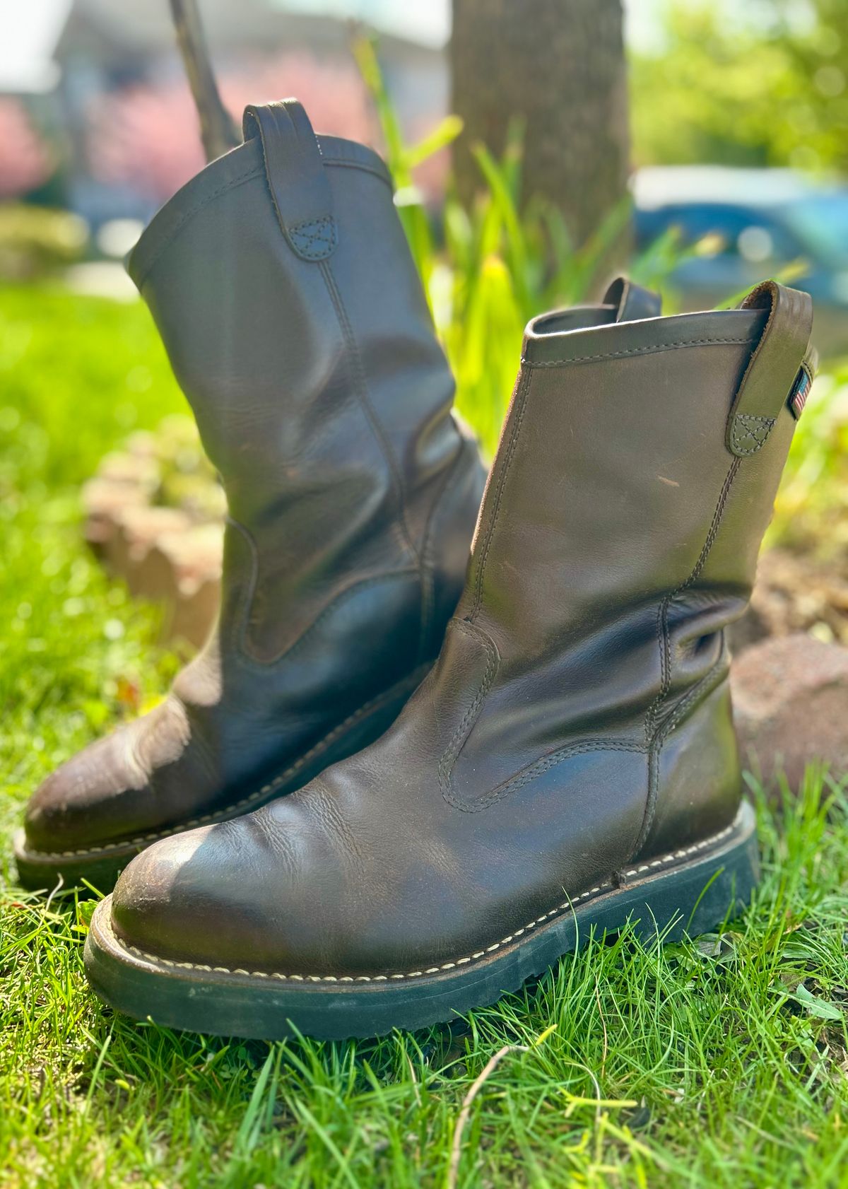 Photo by Vic on April 18, 2026 of the Danner Bull Run Wellington PT in Brown Full Grain.