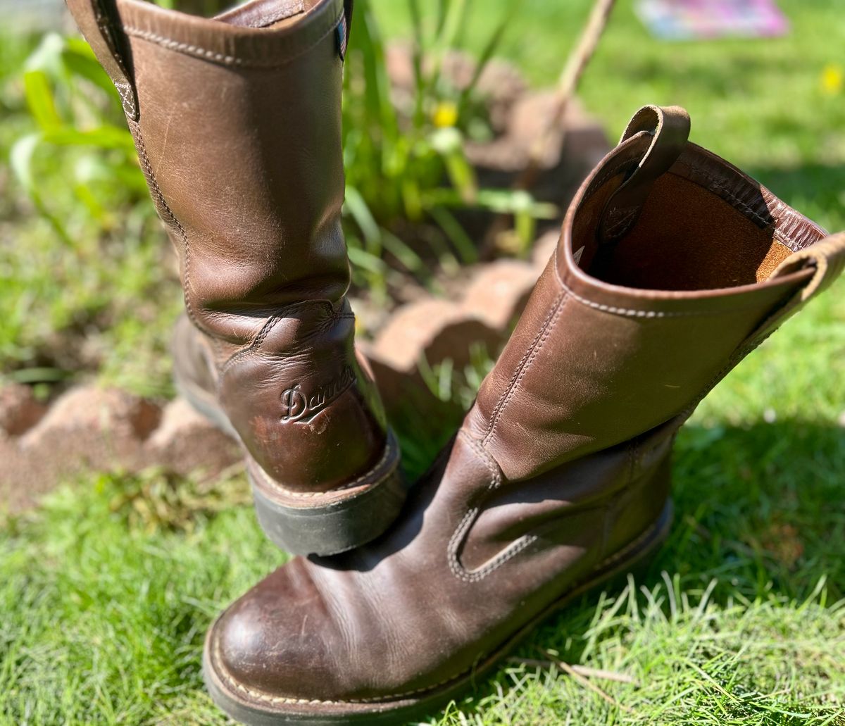 Photo by Vic on April 18, 2026 of the Danner Bull Run Wellington PT in Brown Full Grain.
