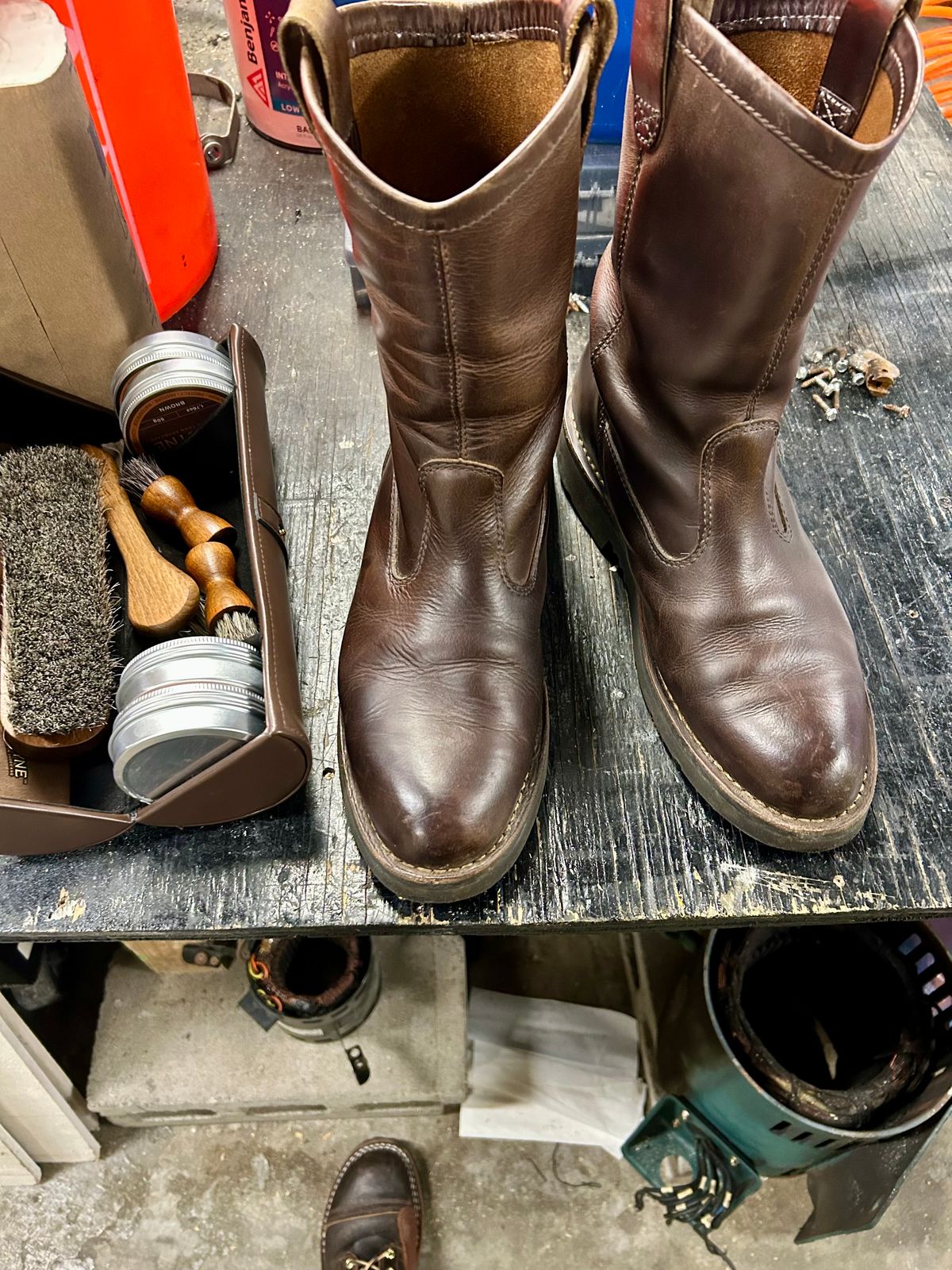 Photo by Vic on October 29, 2025 of the Danner Welington in Brown Full Grain.