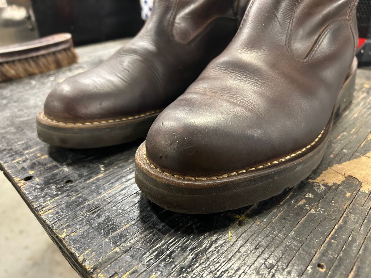 Photo by Vic on March 20, 2026 of the Danner Bull Run Wellington PT in Brown Full Grain.