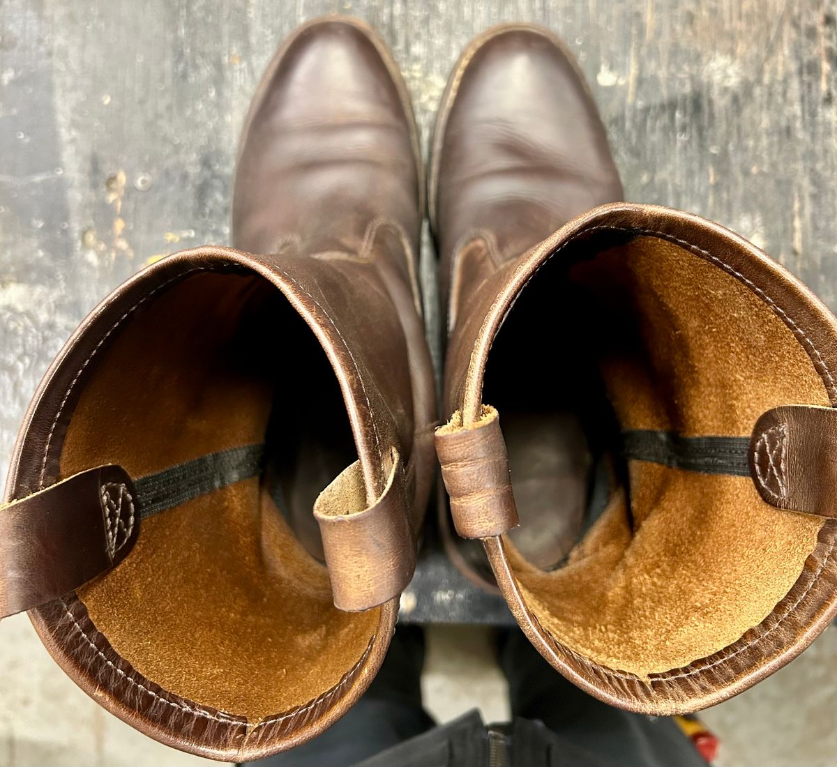 Photo by Vic on March 20, 2026 of the Danner Bull Run Wellington PT in Brown Full Grain.