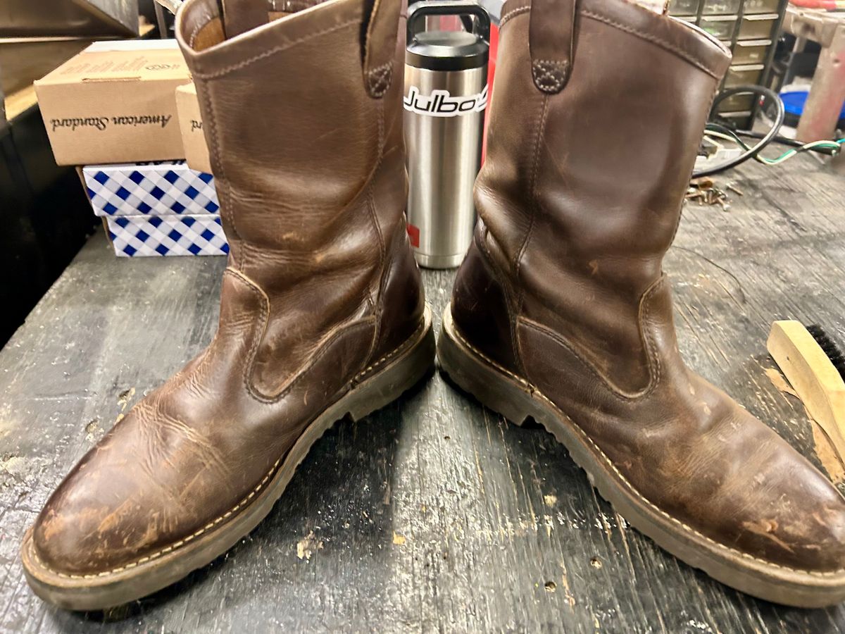 Photo by Vic on March 20, 2026 of the Danner Bull Run Wellington PT in Brown Full Grain.