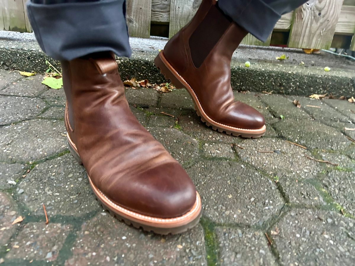 Photo by Vic on October 11, 2025 of the Carolina Gold Chelsea in Brown Veg Tan.