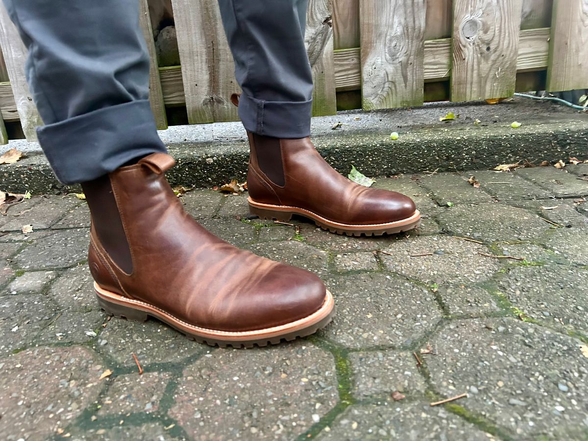 Photo by Vic on October 11, 2025 of the Carolina Gold Chelsea in Brown Veg Tan.