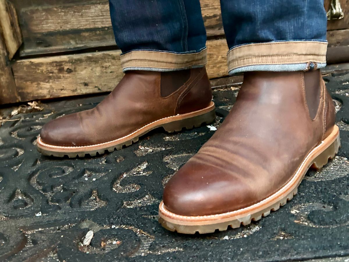 Photo by Vic on January 11, 2026 of the Carolina Gold Chelsea in Horween Carolina Brown Chromexcel.