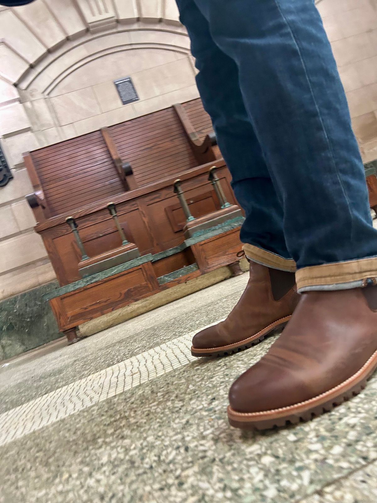 Photo by Vic on January 11, 2026 of the Carolina Gold Chelsea in Unknown Natural Veg Tan.