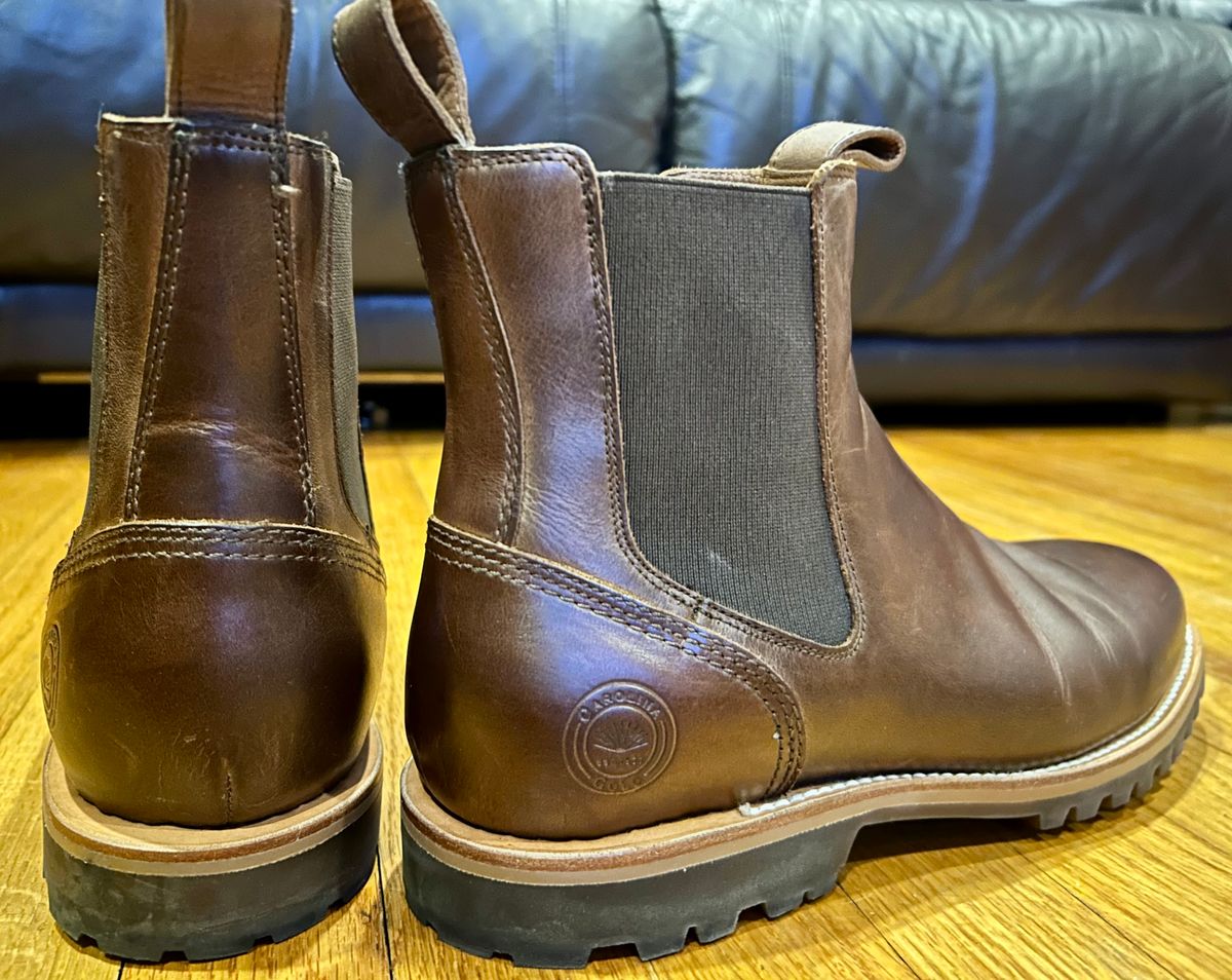 Photo by Vic on March 2, 2026 of the Carolina Gold Chelsea in Unknown Natural Veg Tan.