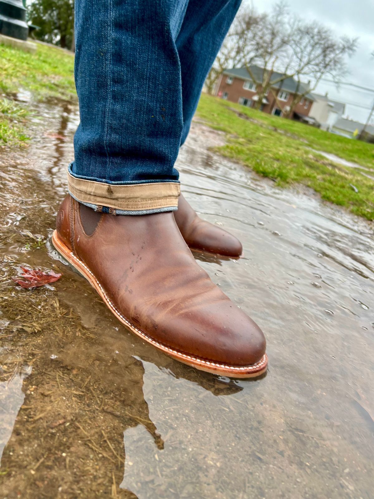 Photo by Vic on March 23, 2026 of the Carolina Gold Chelsea in Unknown Natural Veg Tan.