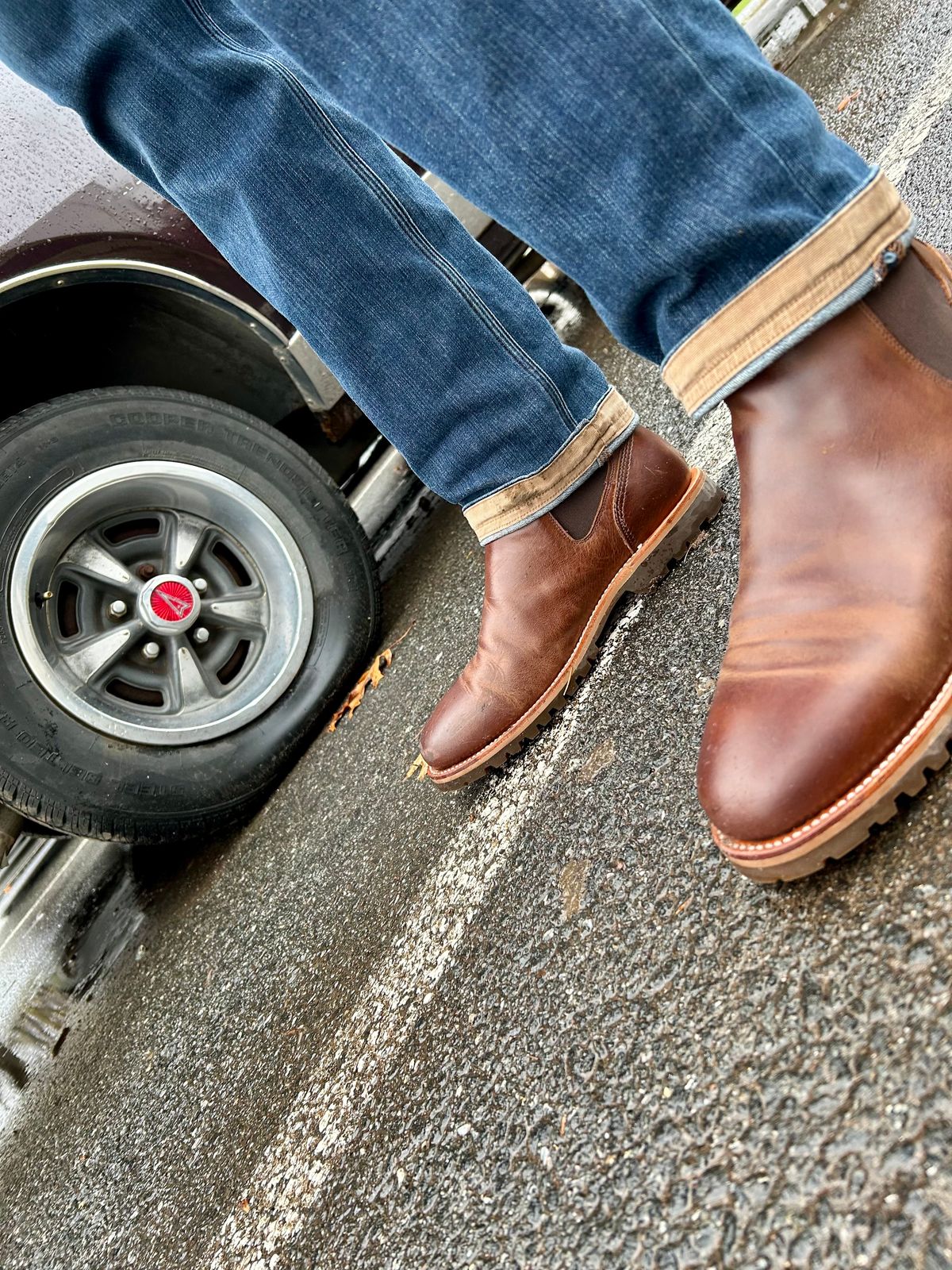 Photo by Vic on March 23, 2026 of the Carolina Gold Chelsea in Unknown Natural Veg Tan.