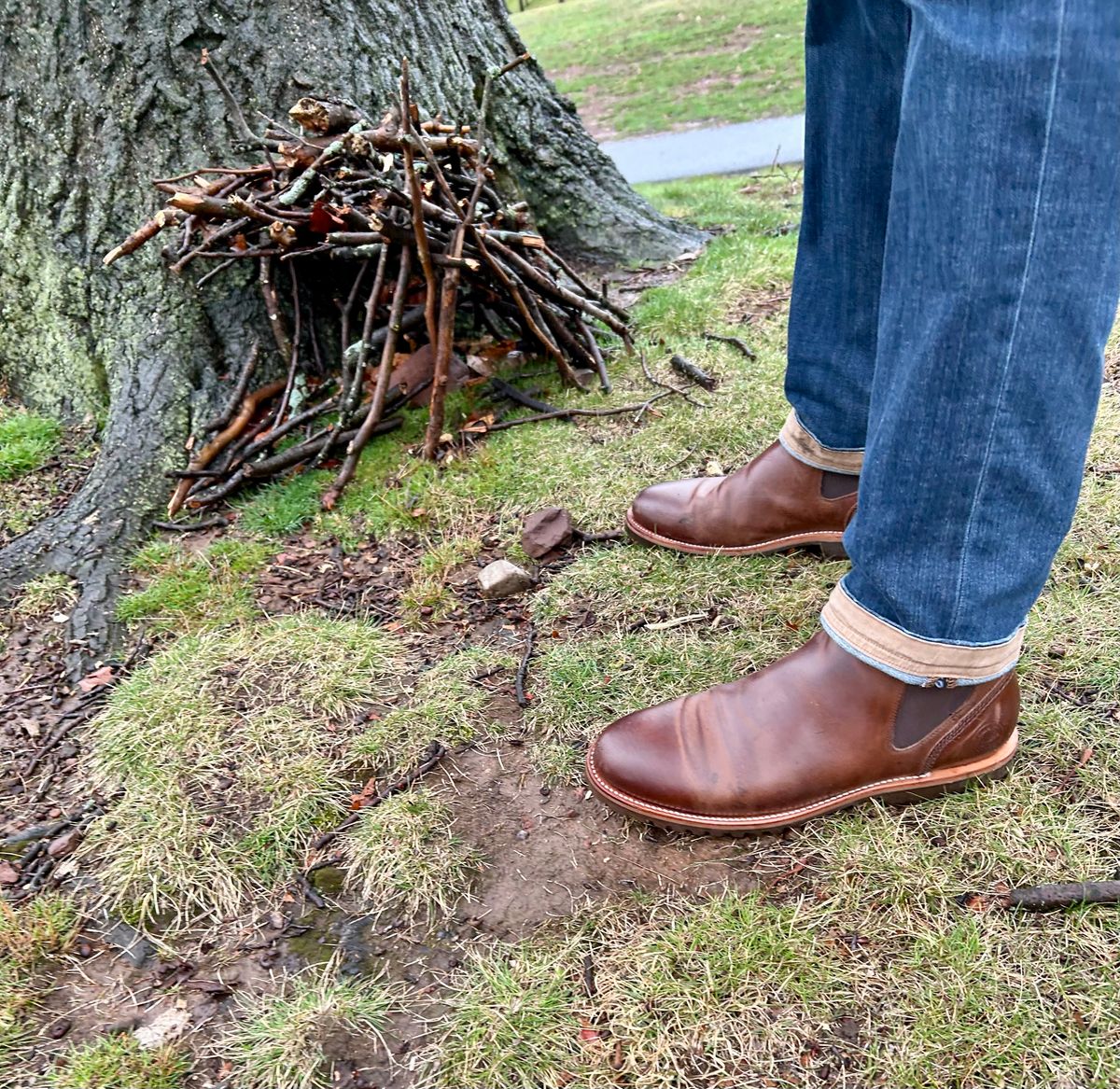 Photo by Vic on March 23, 2026 of the Carolina Gold Chelsea in Unknown Natural Veg Tan.