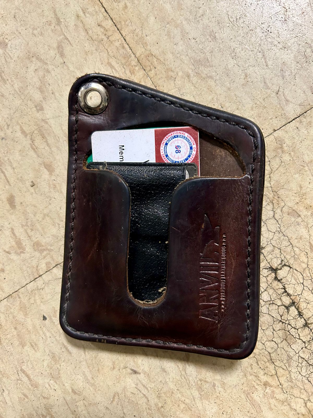 Photo by Vic on October 10, 2025 of the Anvil Wallet in Unknown Natural Veg Tan.