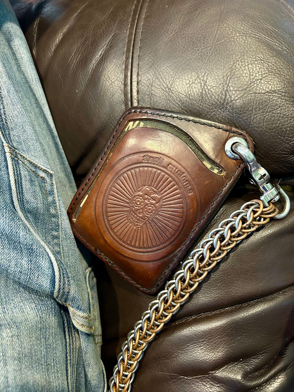 Photo by Vic on October 23, 2025 of the Anvil Wallet in Unknown Natural Veg Tan.