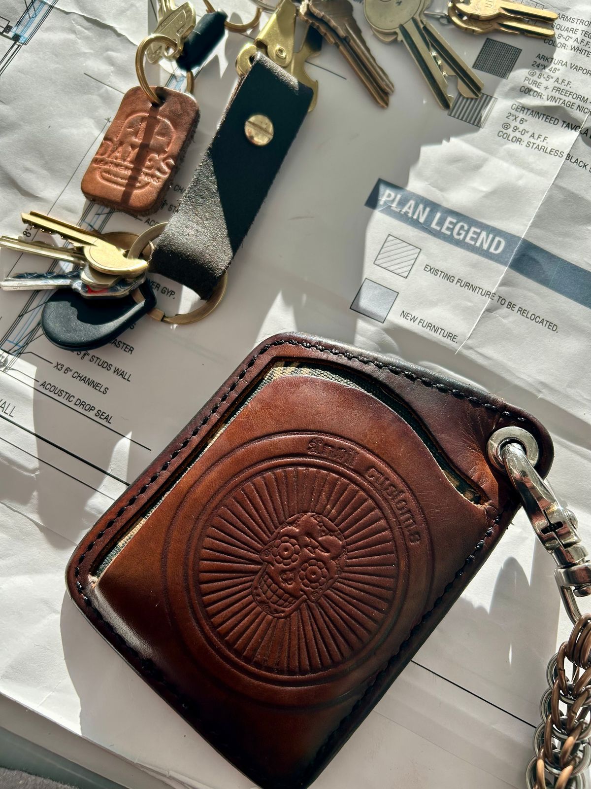 Photo by Vic on April 18, 2026 of the Anvil Wallet in Unknown Natural Veg Tan.