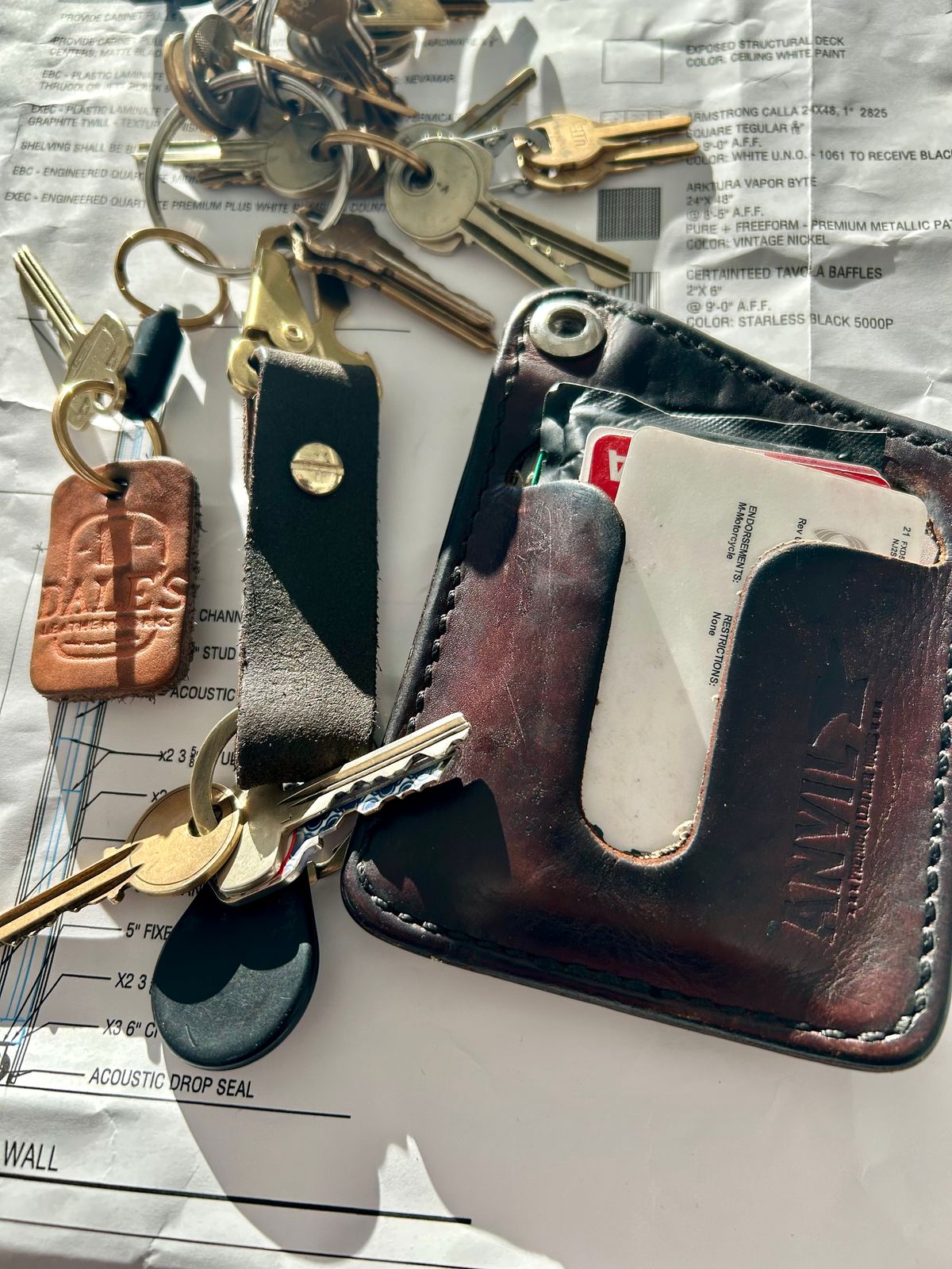 Photo by Vic on April 18, 2026 of the Anvil Wallet in Unknown Natural Veg Tan.