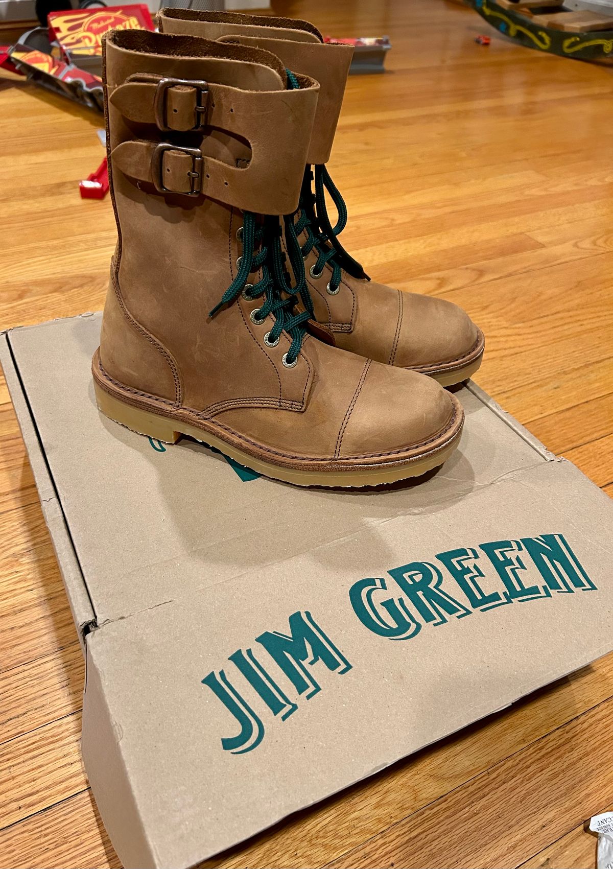 Photo by Vic on November 20, 2025 of the Jim Green African Bush War Boot in Fudge Crazy Horse.