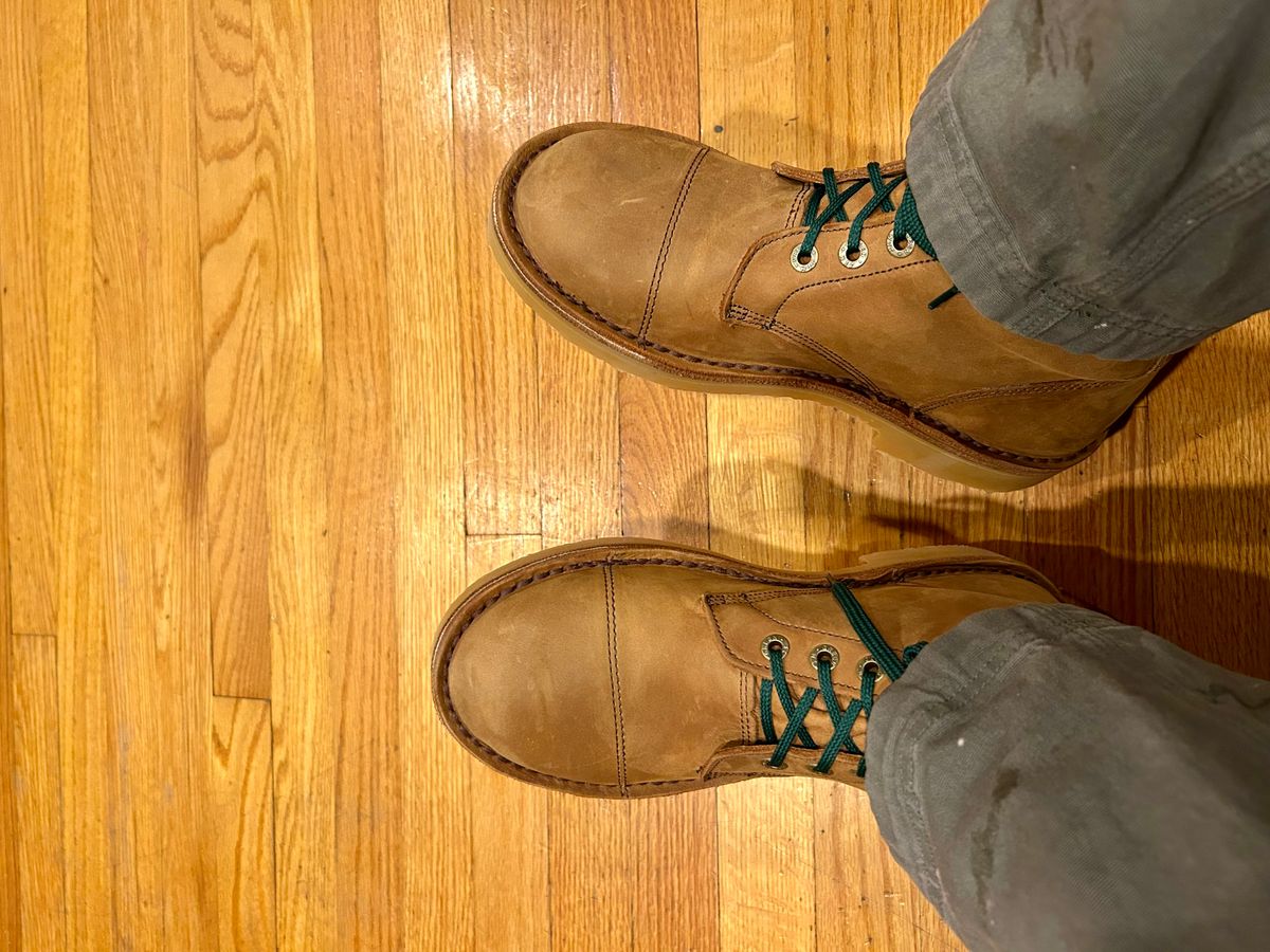 Photo by Vic on November 20, 2025 of the Jim Green African Bush War Boot in Fudge Crazy Horse.