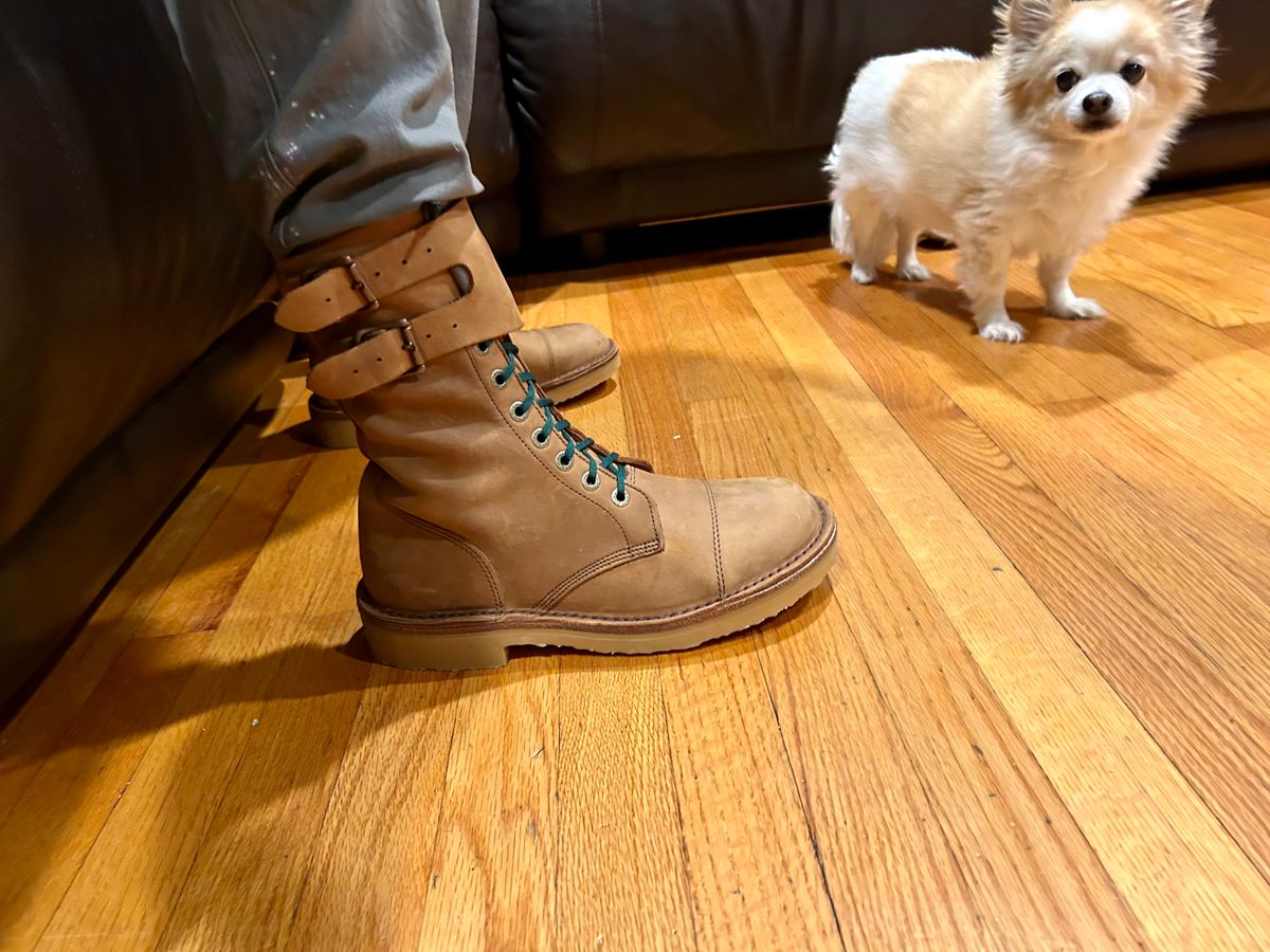 Photo by Vic on November 20, 2025 of the Jim Green African Bush War Boot in Fudge Crazy Horse.