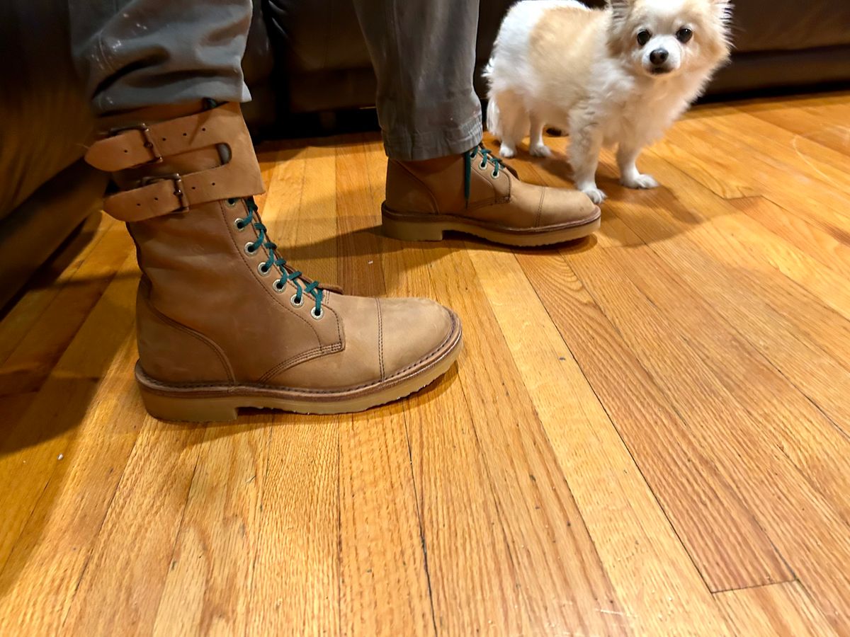 Photo by Vic on November 20, 2025 of the Jim Green African Bush War Boot in Fudge Crazy Horse.