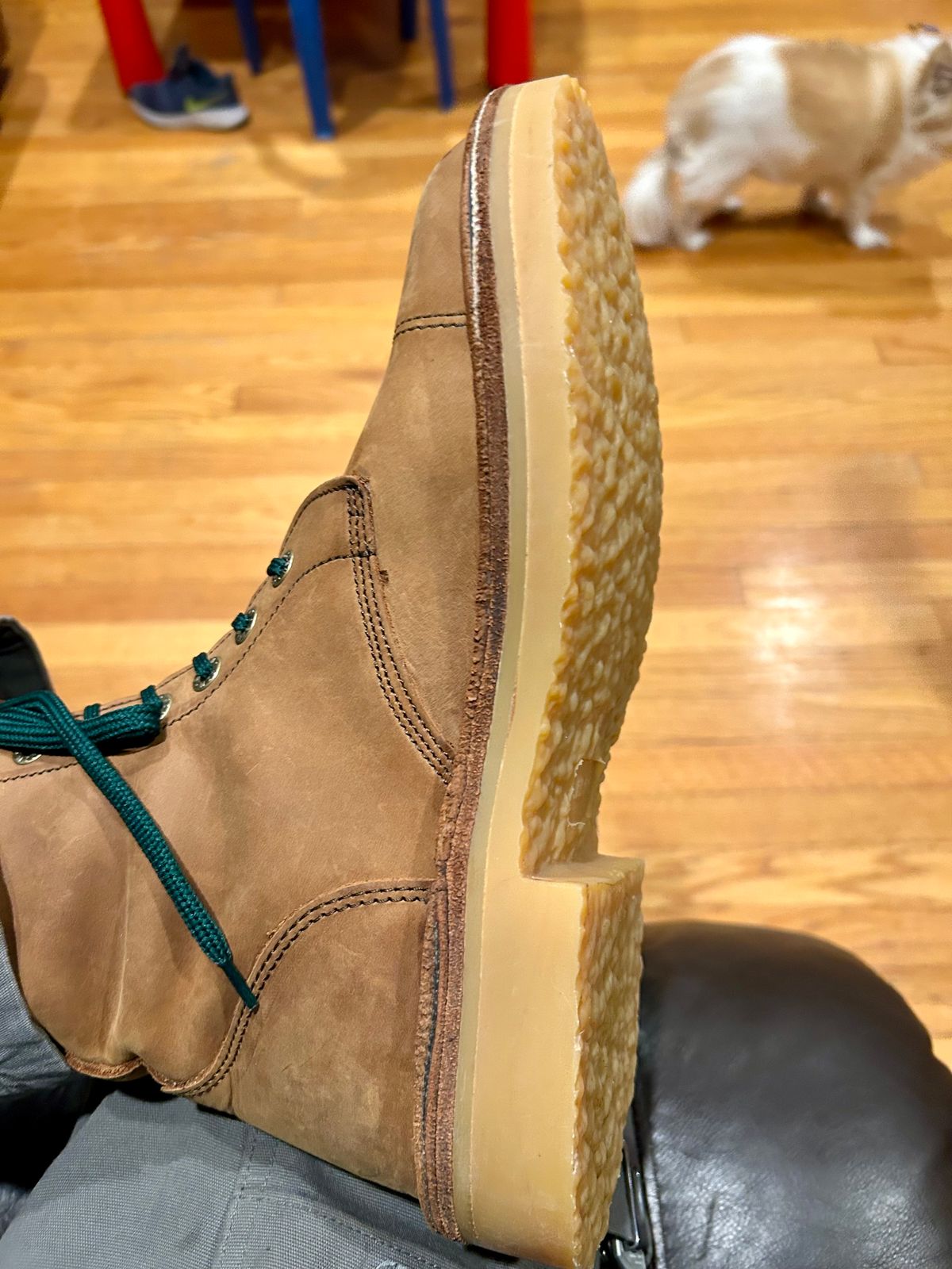 Photo by Vic on November 20, 2025 of the Jim Green African Bush War Boot in Fudge Crazy Horse.