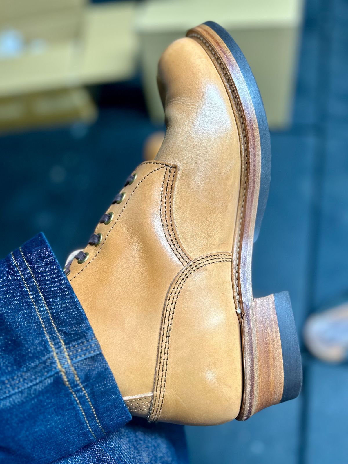 Photo by Vic on May 5, 2026 of the John Lofgren Steel Gang Boot in Badalassi Carlo Bone Minerva Liscio.