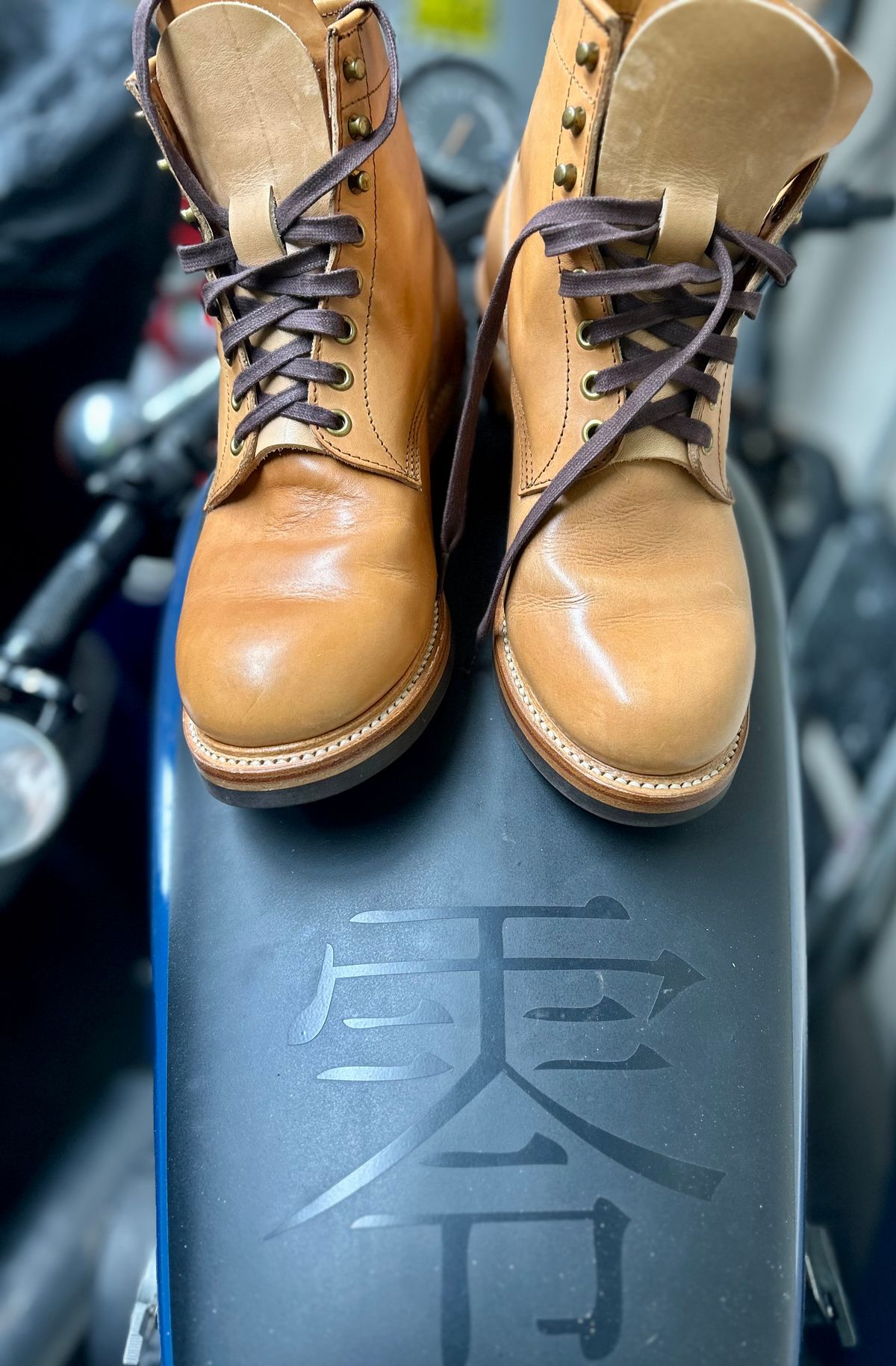 Photo by Vic on May 5, 2026 of the John Lofgren Steel Gang Boot in Badalassi Carlo Bone Minerva Liscio.
